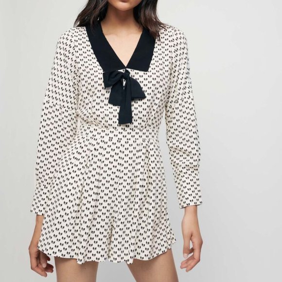 ❤️ HOLIDAY SPECIAL ❤️ Maje ISTEL Ribbon Printed Romper - Picture 3 of 4